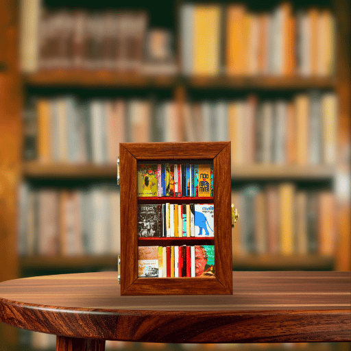 Mini Library Frame My Little Library | Miniature Bookshelf | Handcrafted Tiny Book shelf